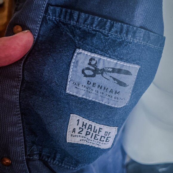 DENHAM brand Men's blazer/sport jacket Large 100% Cotton Gently Used - Picture 4 of 14